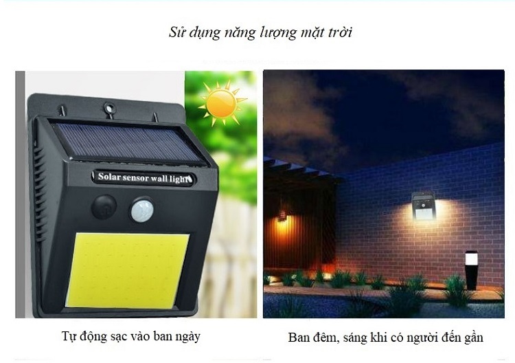 Đèn led năng lượng mặt trời cảm biến chuyển động