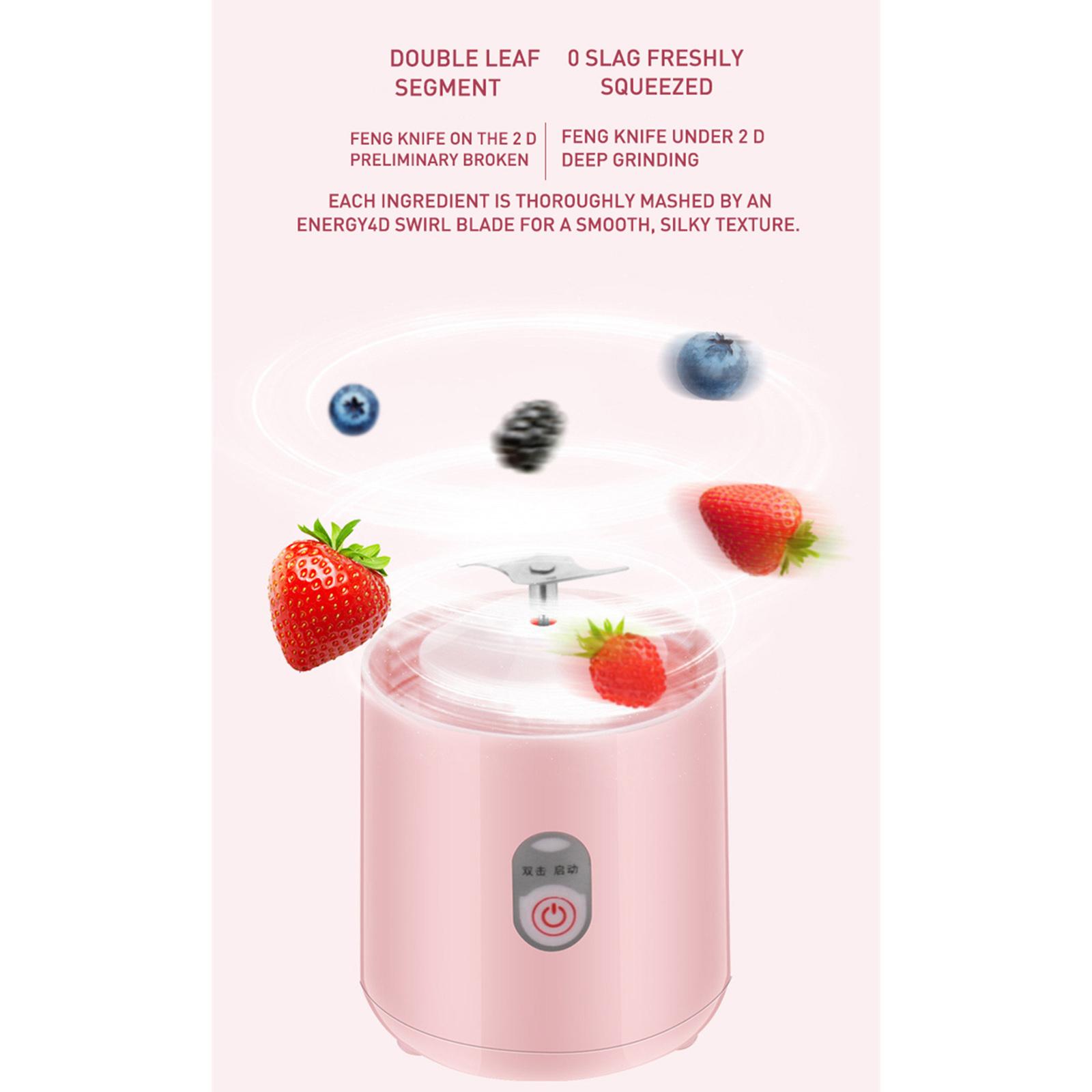 Portable Blender USB Juicer Cup Fruit Mixing Rechargeable for Travel
