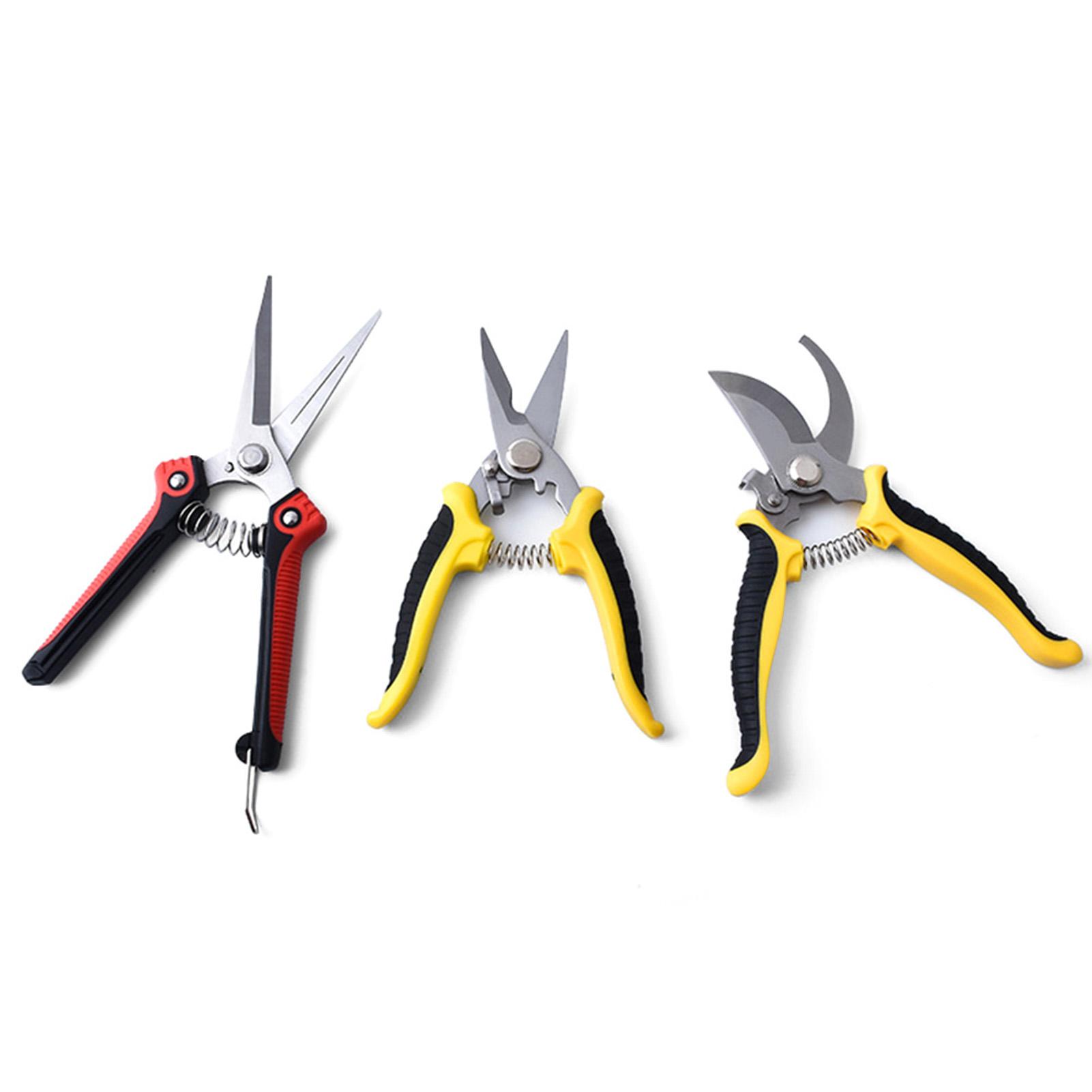 3 Kéo Cắt Tỉa Làm Vườn Tỉa Cây Cầm Tay Máy Tỉa Bằng Tay Vườn Secateurs Cắt Nhánh Thép Không Gỉ <<