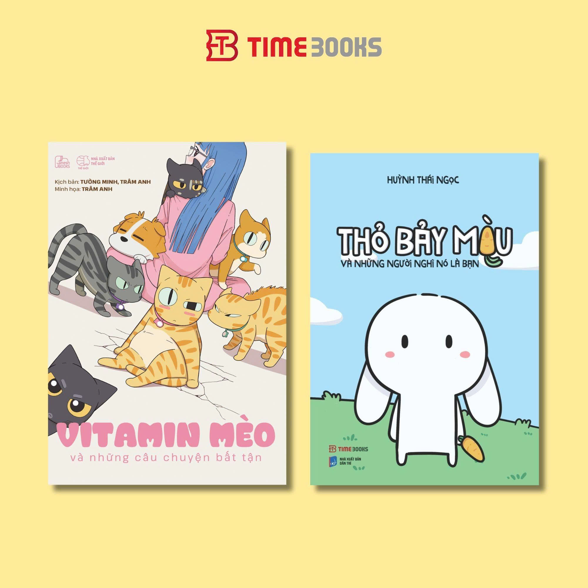 Combo 2 quyển sách Thỏ Bảy Màu Và Những Người Nghĩ Nó Là Bạn + Vitamin Mèo Và Những Câu Chuyện Bất Tận