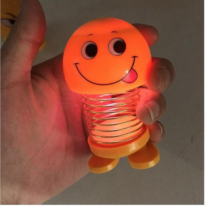 Combo 6 thú nhún Emoji lò xo có đèn nháy