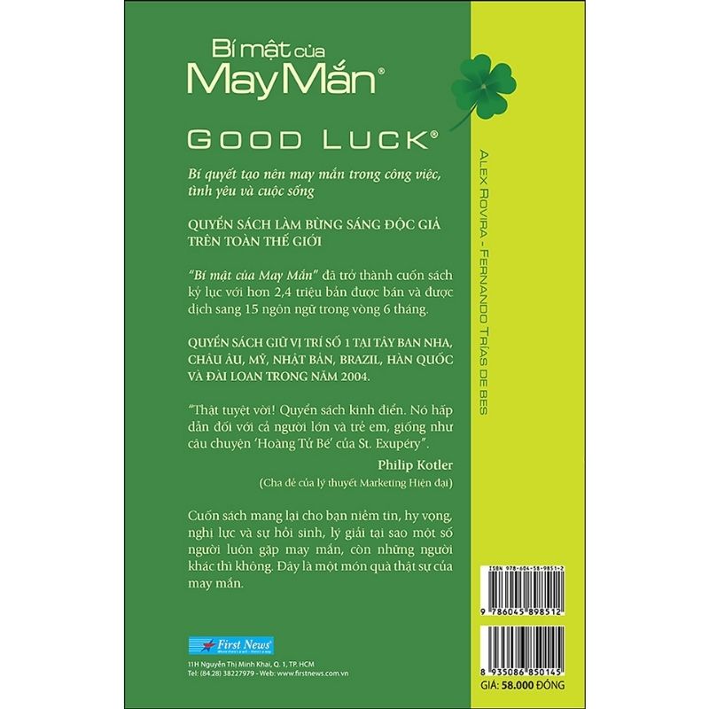 Bí Mặt Của May Mắn - Good Luck (Khổ Lớn) Cuốn Sách Đi Tìm Sự May Mắn Hay Nhất Mọi Thời Đại