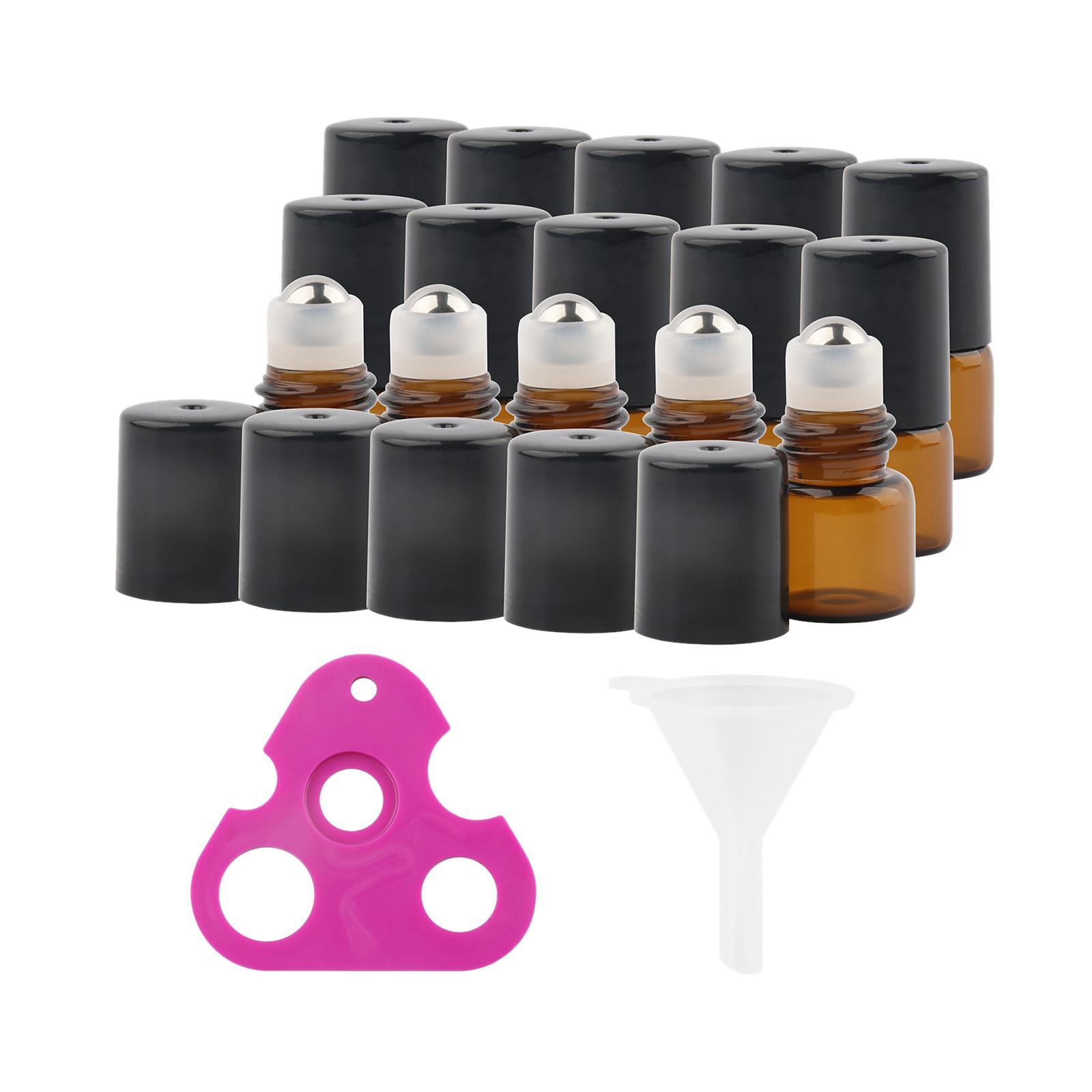 Rollerball Bottle Portable Empty Glass Vial Roll on Bottle for Liquids Home Travel
