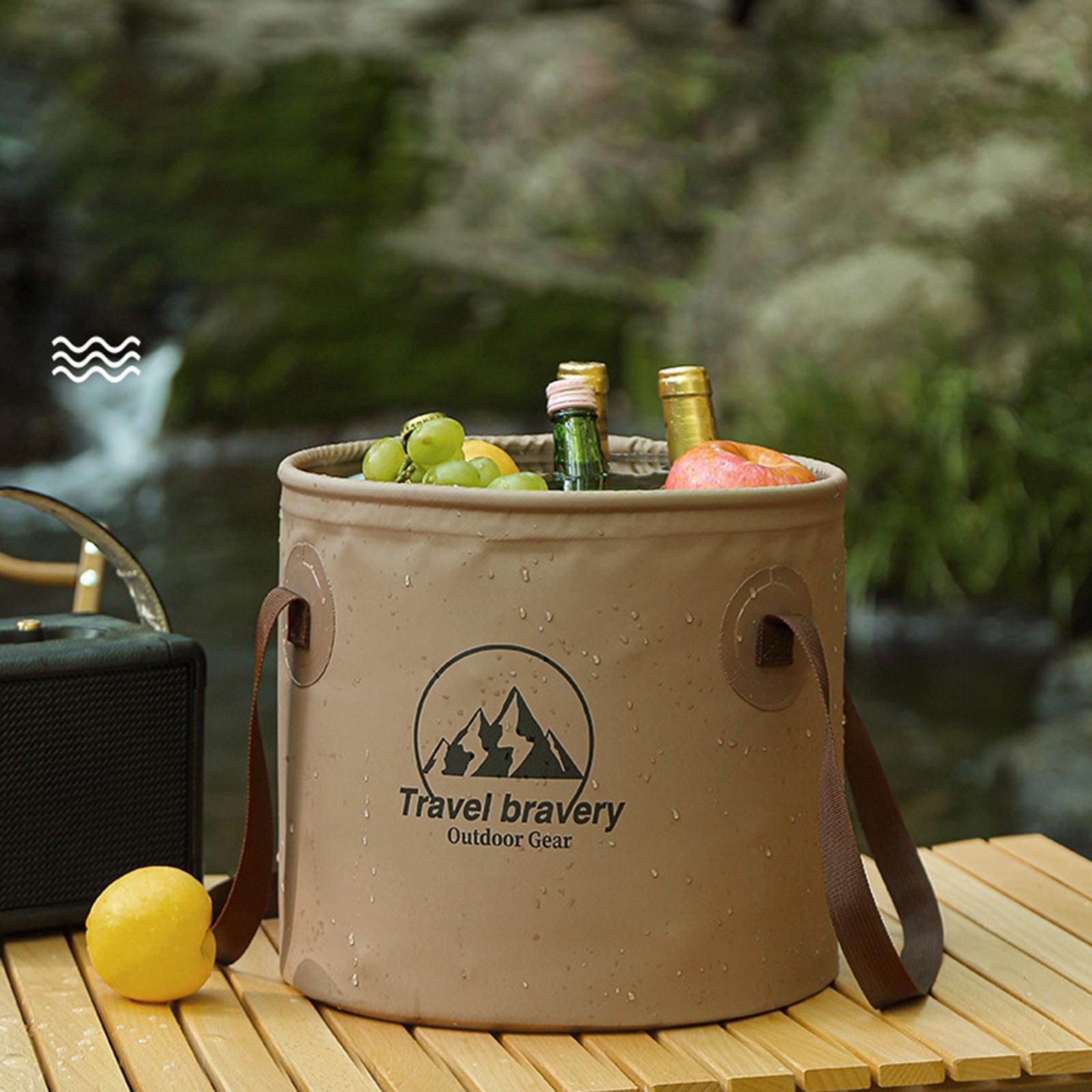 Collapsible Bucket Portable Fishing Bucket for Camping Car Washing Gardening