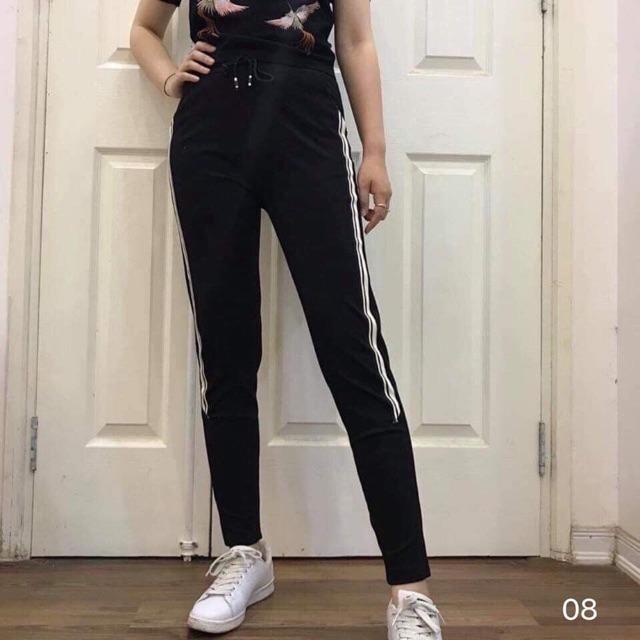 QUẦN JOGGER 2 SỌC NỮ