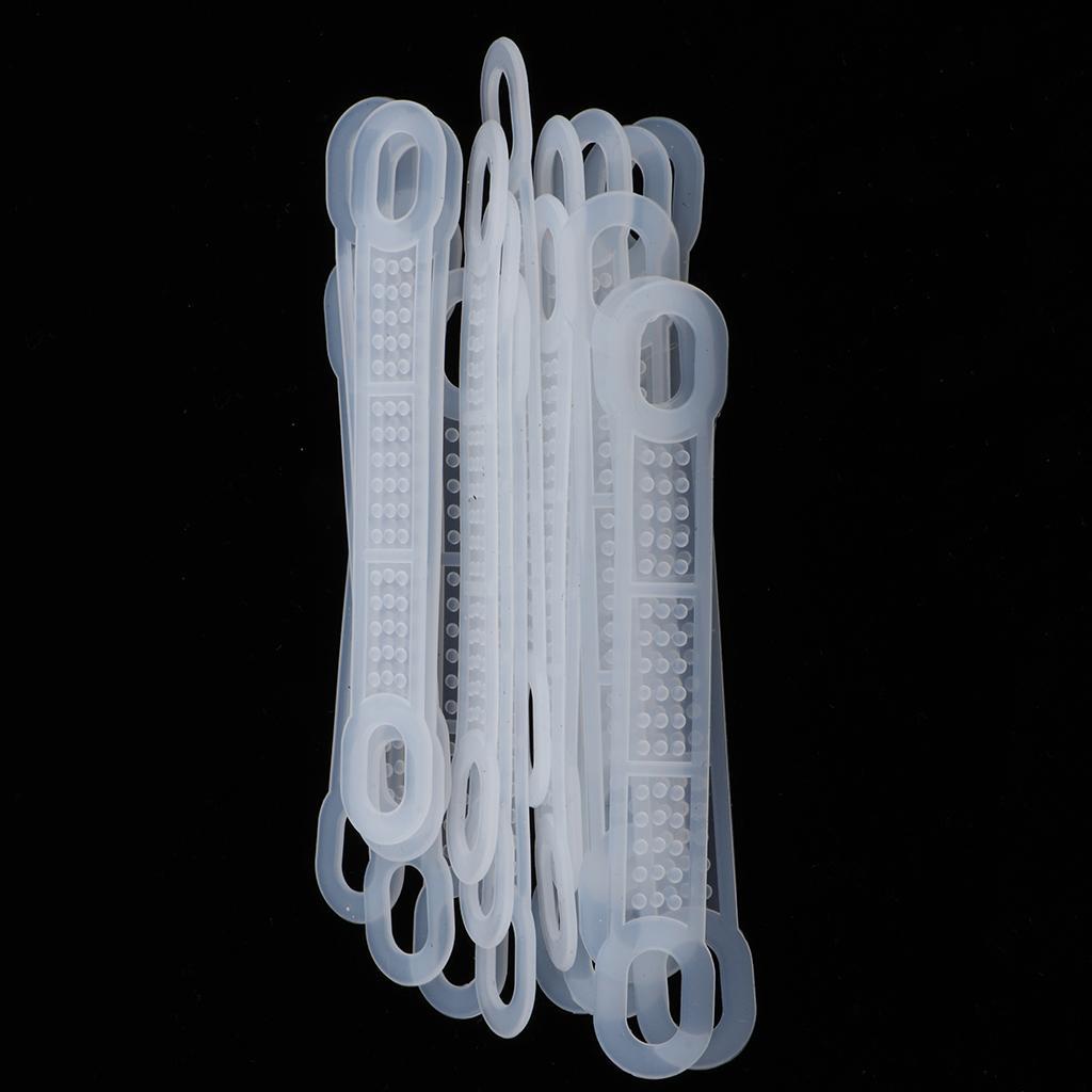 50Pcs Non-Slip Silicone Clothes Hanger Grips Clothing Hanger Strips