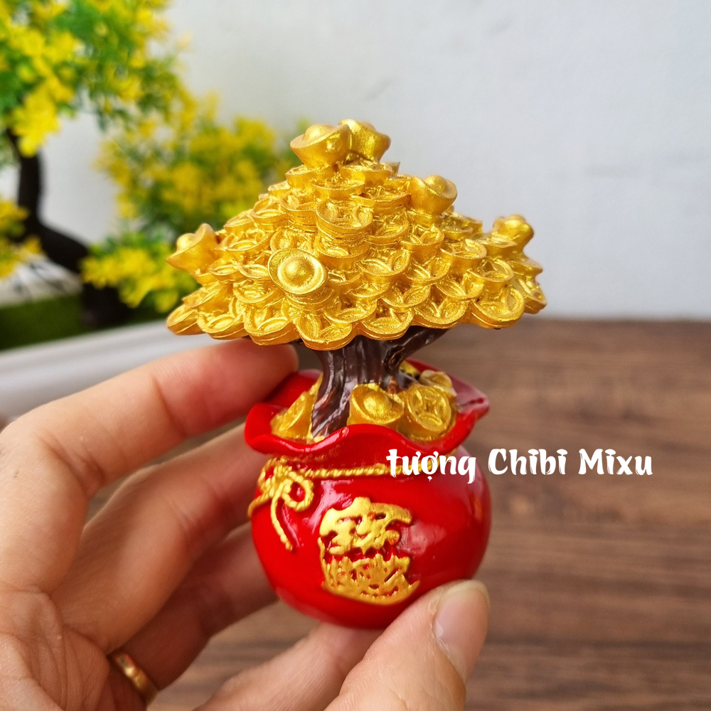 Chậu cây kim tiền size 8cm may mắn tài lộc