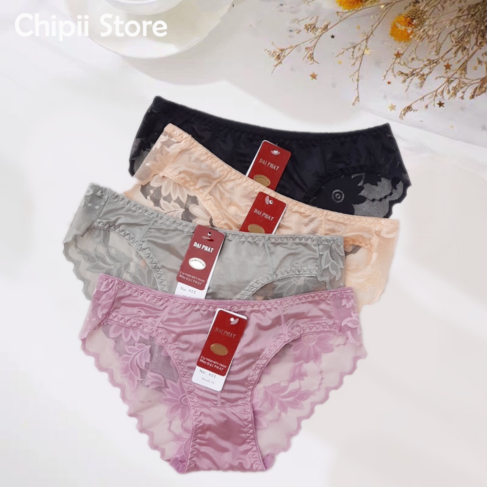 Combo 5 quần lót nữ ren phi lụa cao cấp sexy quyến rũ, siêu mềm mại - TADA SHOP