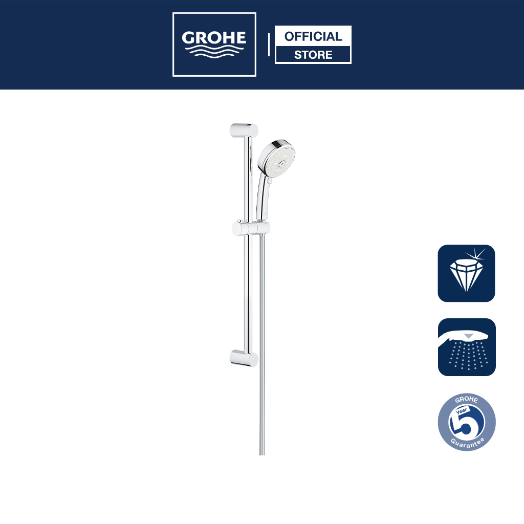 Bộ Tay Sen GROHE TEMPESTA COSMOPOLITAN 100 - 4 Chế Độ Kèm Thanh Trượt - 27787002