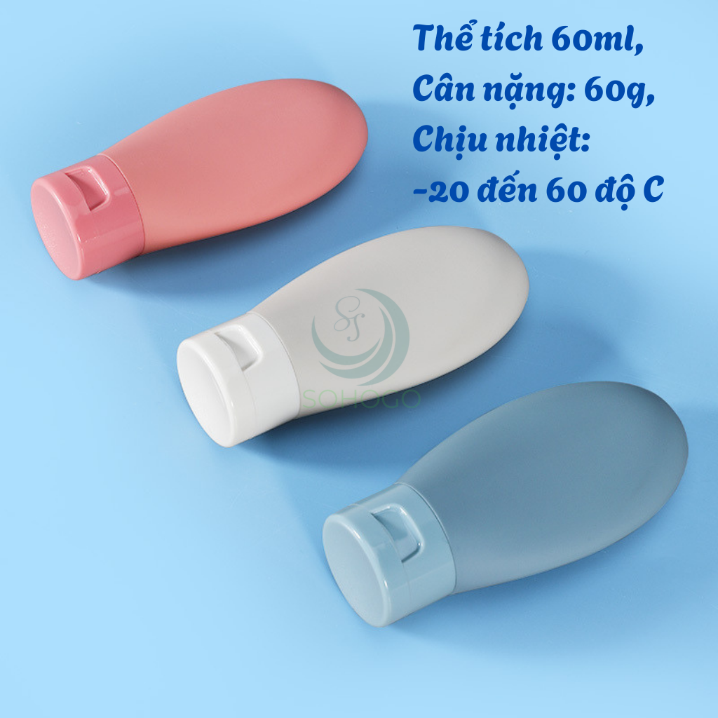 Bộ 3 lọ chiết mỹ phẩm du lịch mini – Dung tích 60ml tiện lợi Set 3 lọ chiết mỹ phẩm du lịch 60ml - Bộ 3 lọ chiết mỹ phẩm du lịch 60ml