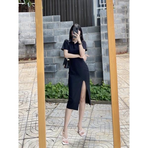 Đầm body Xẻ Basic 3 Màu Xịn Sò