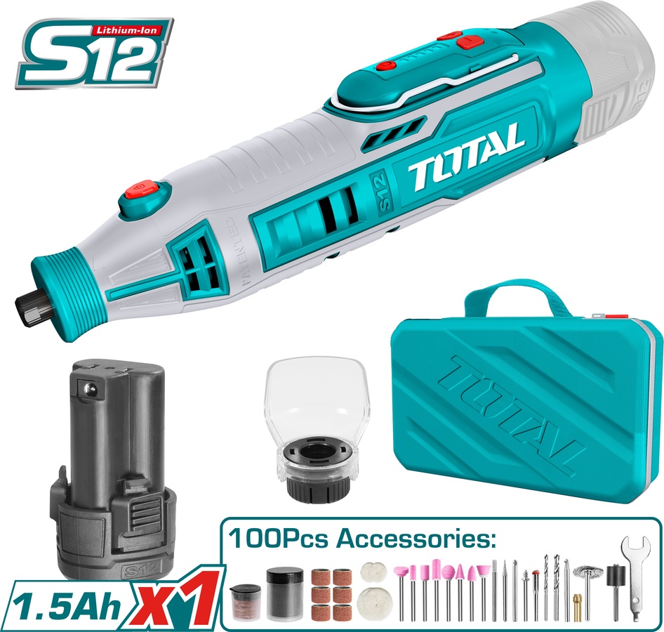 Máy mài  khuôn dùng  pin Lithium- ion 12V TOTAL TMGLI12011