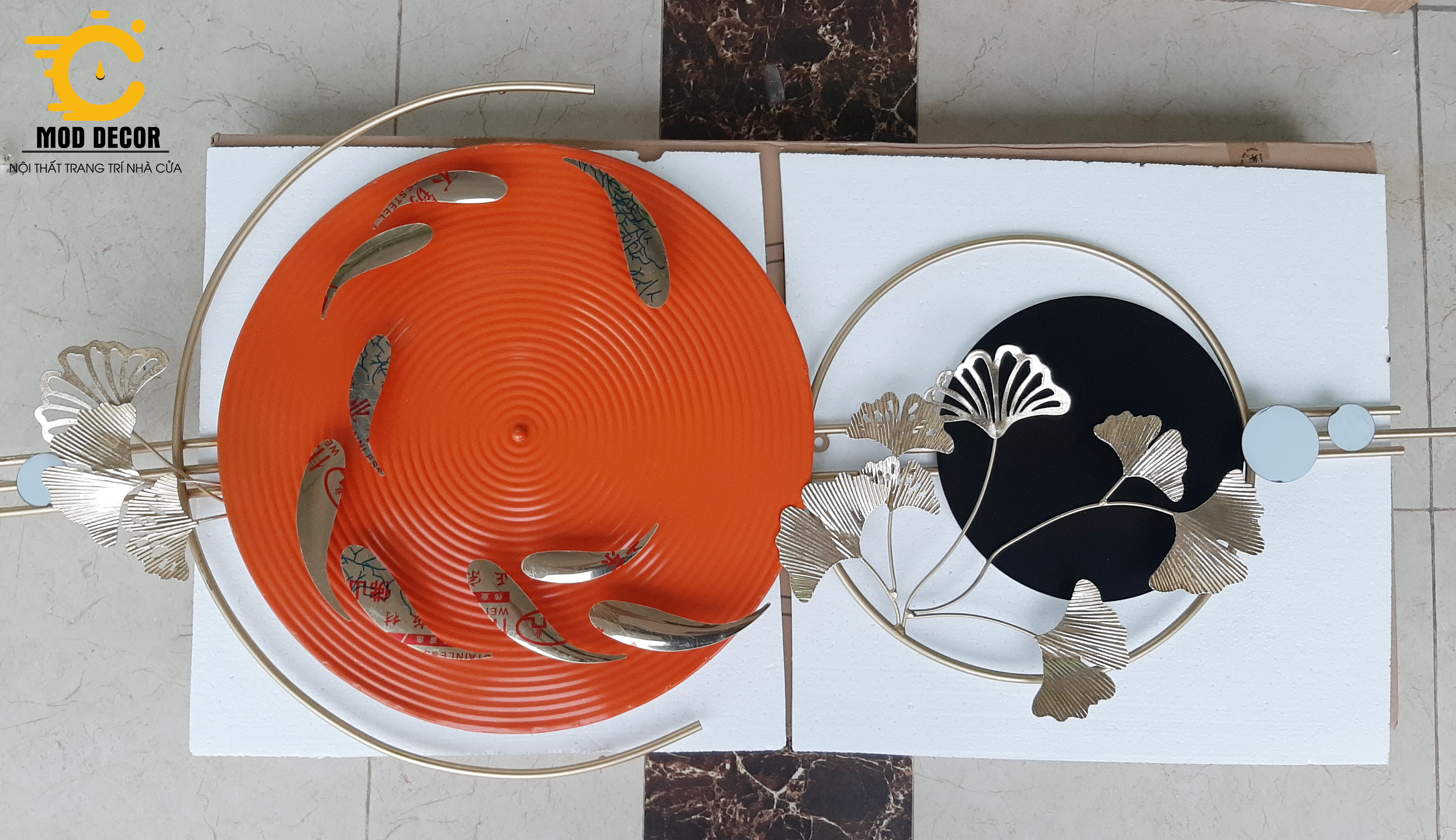 Tranh sắt treo tường trang trí MOD Decor, phong cách Bắc Âu nghệ thuật Lianzhang JJT mã 2391