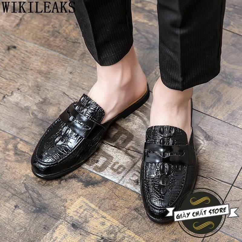 Giày Da Bít Mũi Phong Cách Năng Động Trẻ Trung Dành Cho Nam