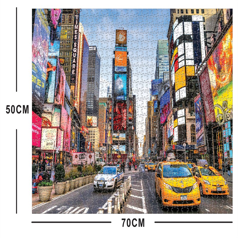 Bộ Tranh Ghép Xếp Hình 1000 Pcs Jigsaw Puzzle Time Square Thú Vị Cao Cấp