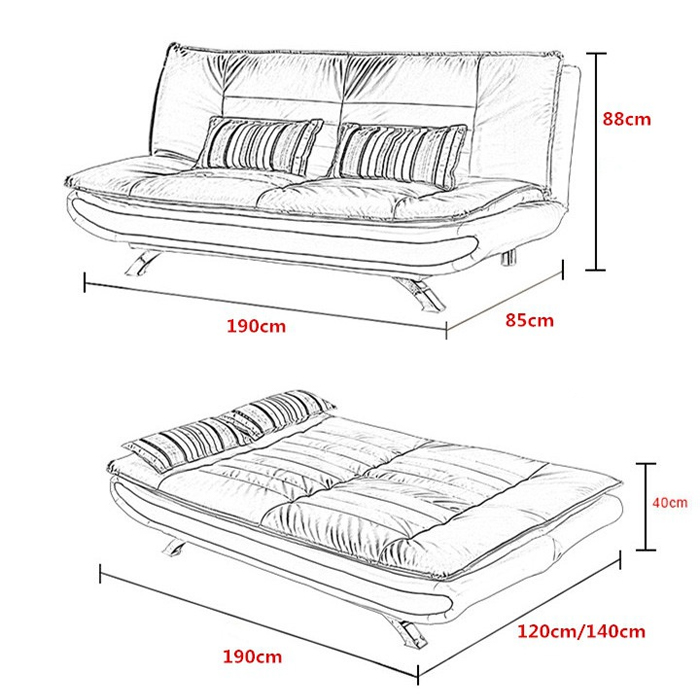 Ghế sofa kiêm giường, sofa, ghế salon GSF011