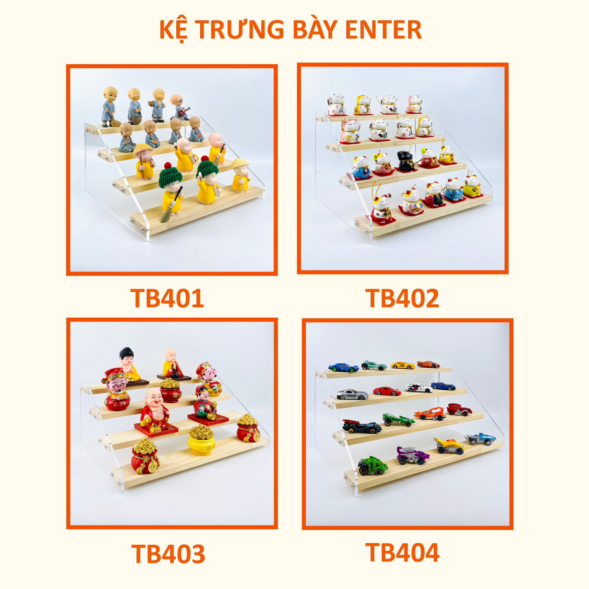 Kệ trưng bày Enter TB401/TB402/TB403/TB404 4 tầng