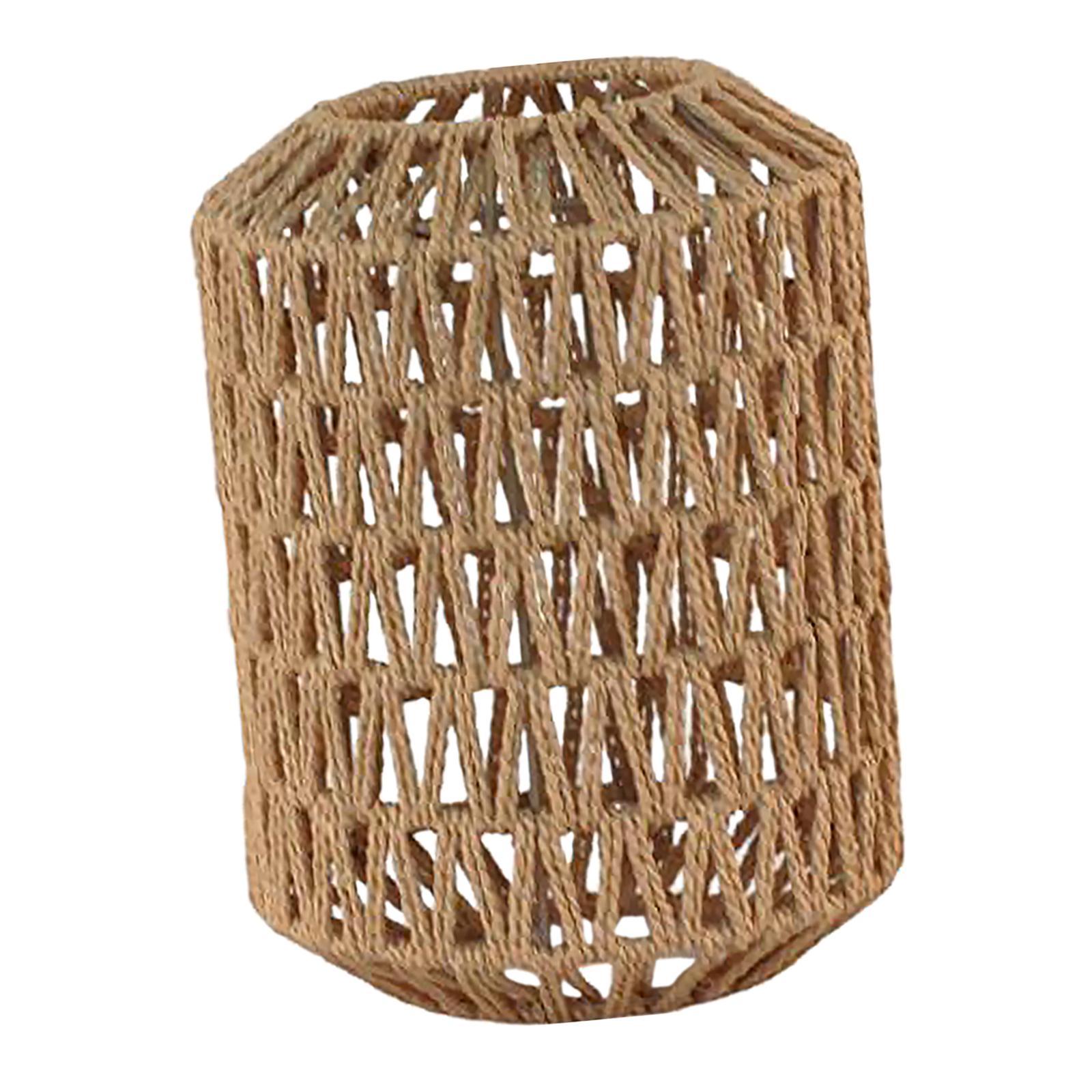 Woven Lamp Shade Woven Pendant Lampshade for Restaurant Teahouse Dining Room