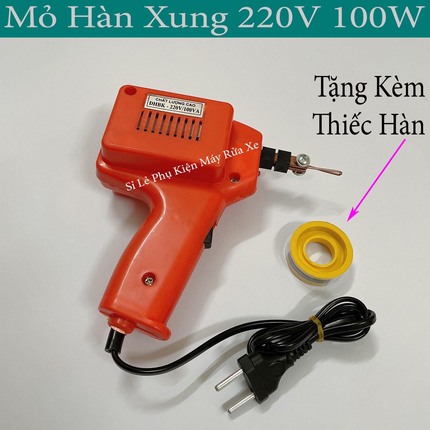 Combo Mỏ Hàn Xung 220V-100W Hàng Tốt Tặng Kèm Thiếc Hàn