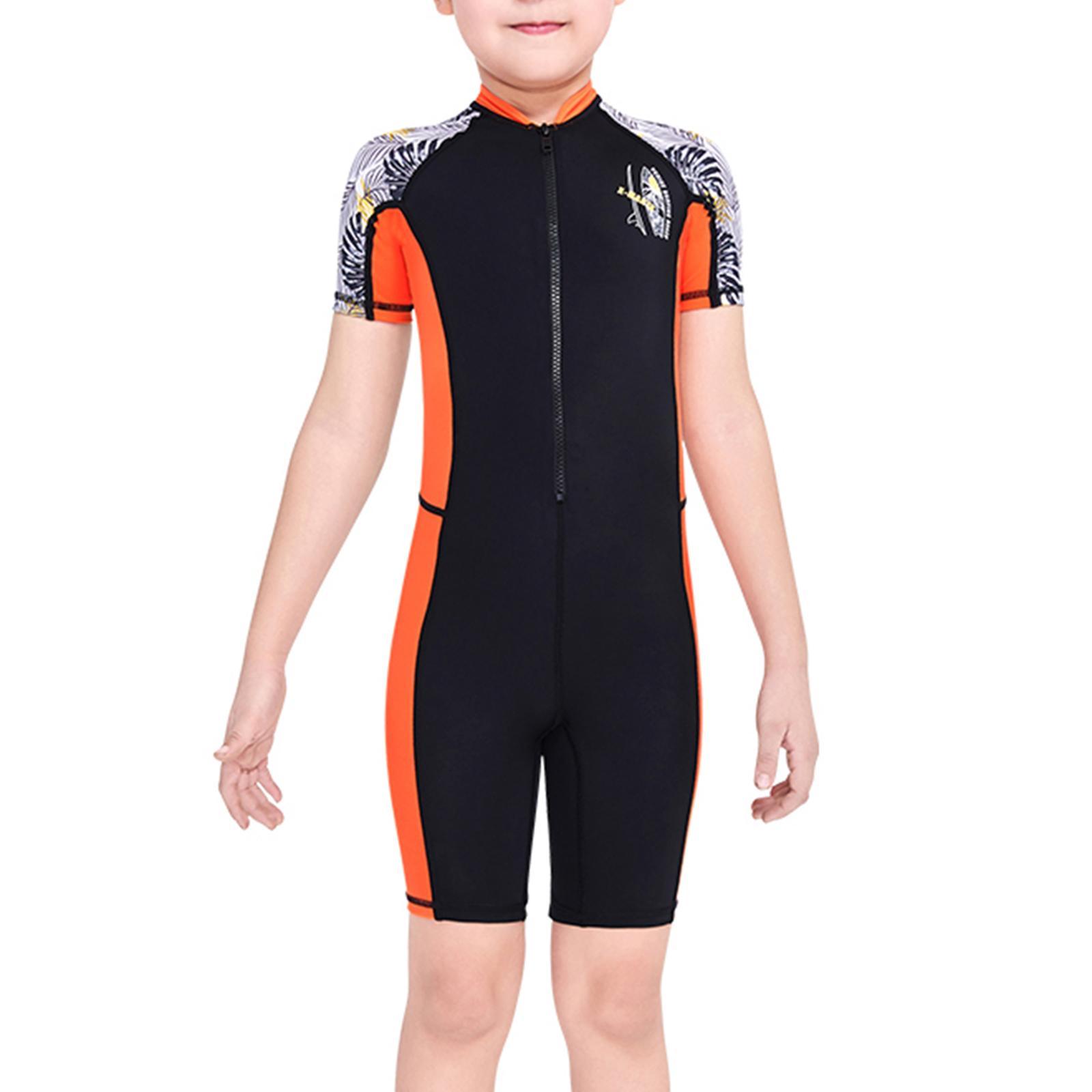 Wetsuit Swimsuit Swimming Snorkeling Child Short Sleeve Boys Girls Surfing