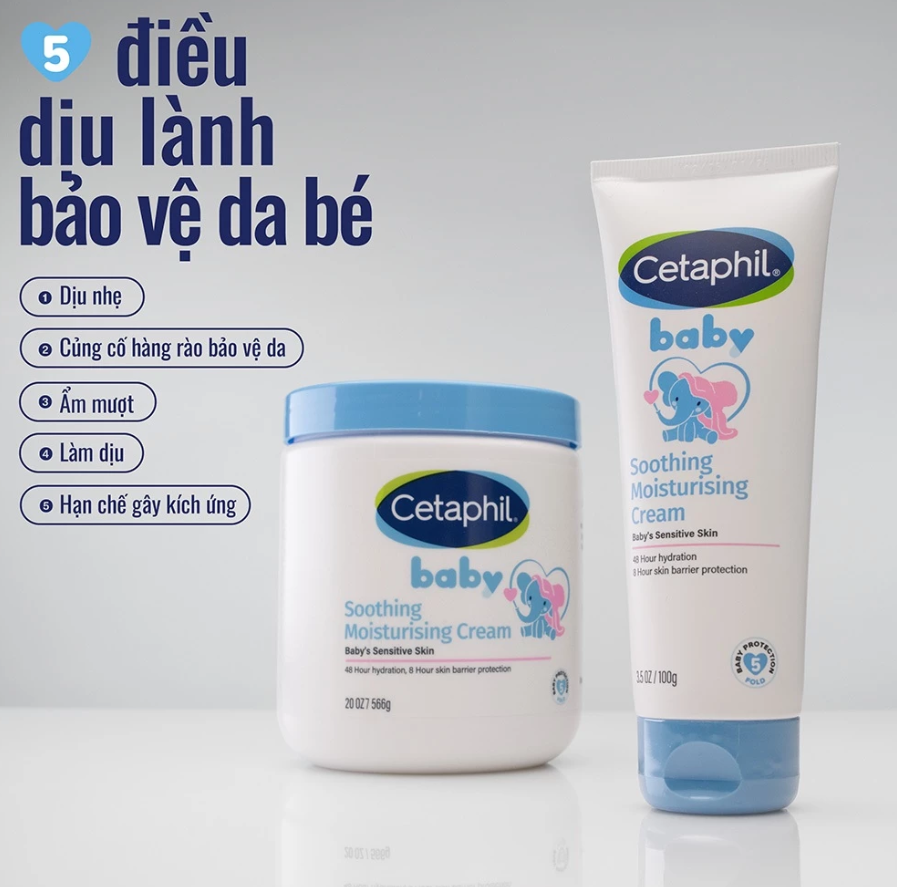Kem Dưỡng Ẩm Làm Dịu Cho Bé Cetaphil Baby 566G