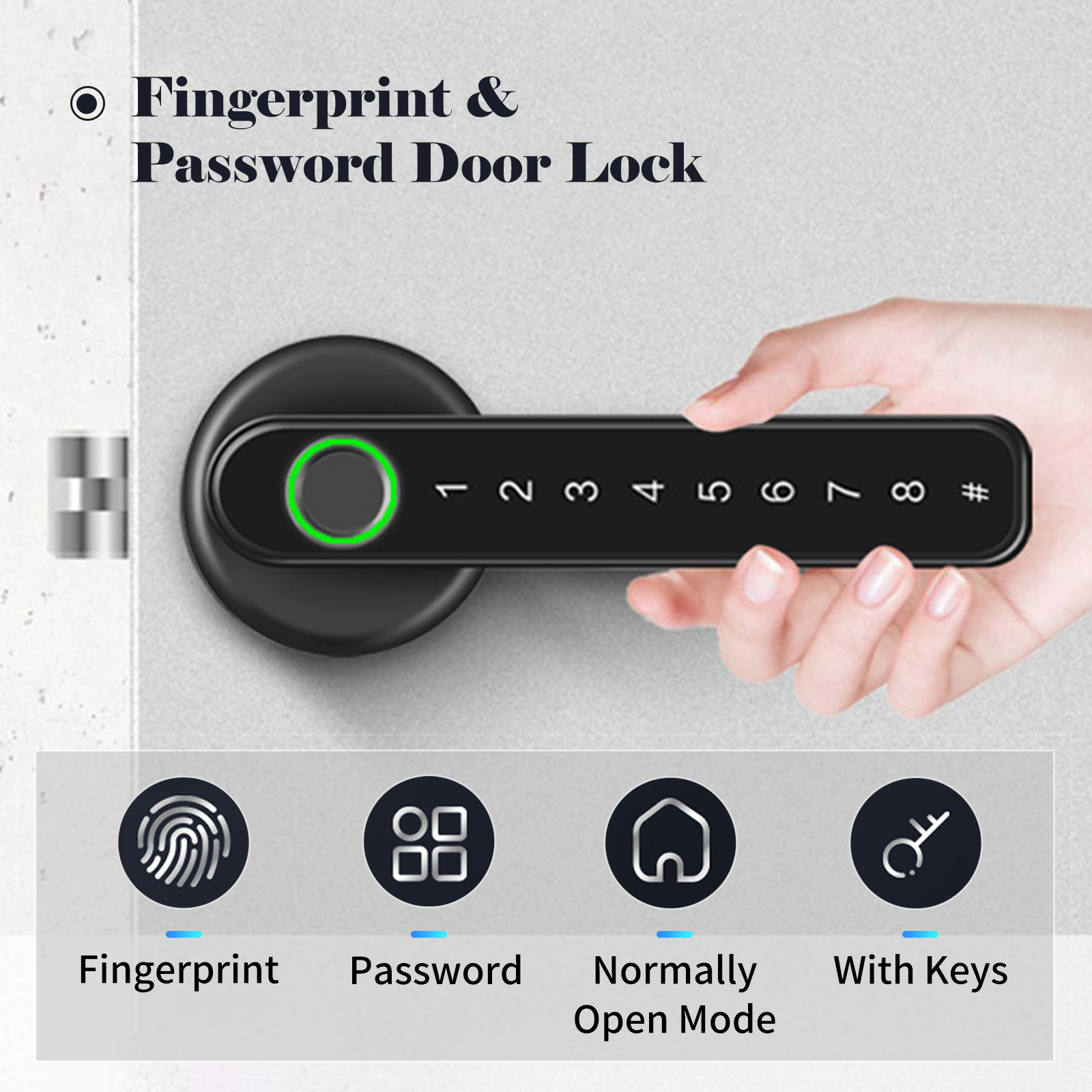 Khóa Cửa Thông Minh Vân Tay & Mật Khẩu F190