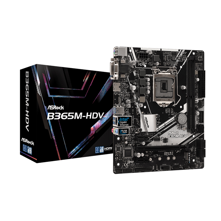 Bo mạch chủ Mainboard Asrock B365M HDV - Hàng Chính Hãng