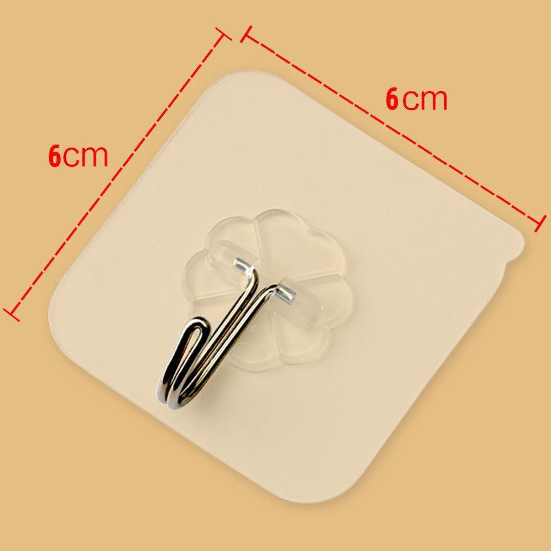 Sét 2 Móc Dán Tường Siêu Dính Trong Suốt Chịu Lực Tốt Treo Tường Chắc Chắn