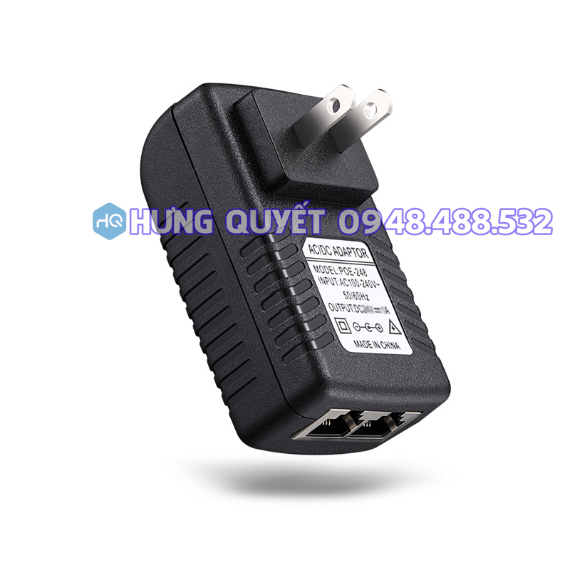 Nguồn POE  48V 0.5A 24W bộ chuyển đổi điện Adapter POE 48V 0.5A 24W cắm là chạy cho các thiết bị mạng hỗ trợ POE