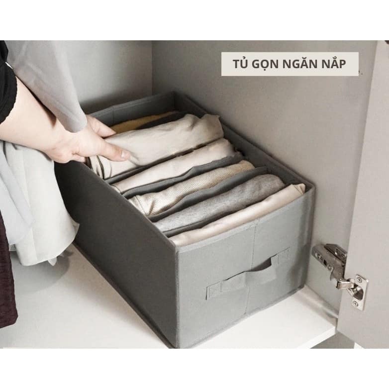 HỌP ĐỰNG QUẦN ÁO CHIA 7 NGĂN CÓ NẮP TIỆN LỢI