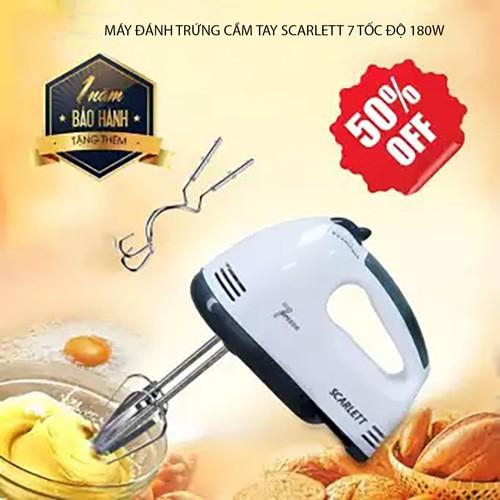 Máy đánh trứng cầm tay Scarlett 180W 7 tốc độ