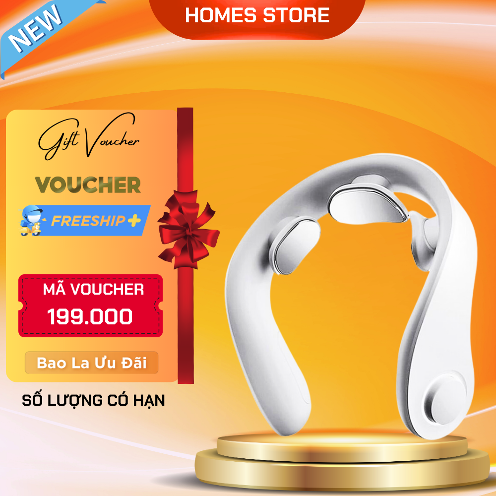 Máy Massage Cổ Xiaomi Jeeback G5 Thông Minh Kết Nối App Điện Thoại - Hàng Chính Hãng - Màu Trắng