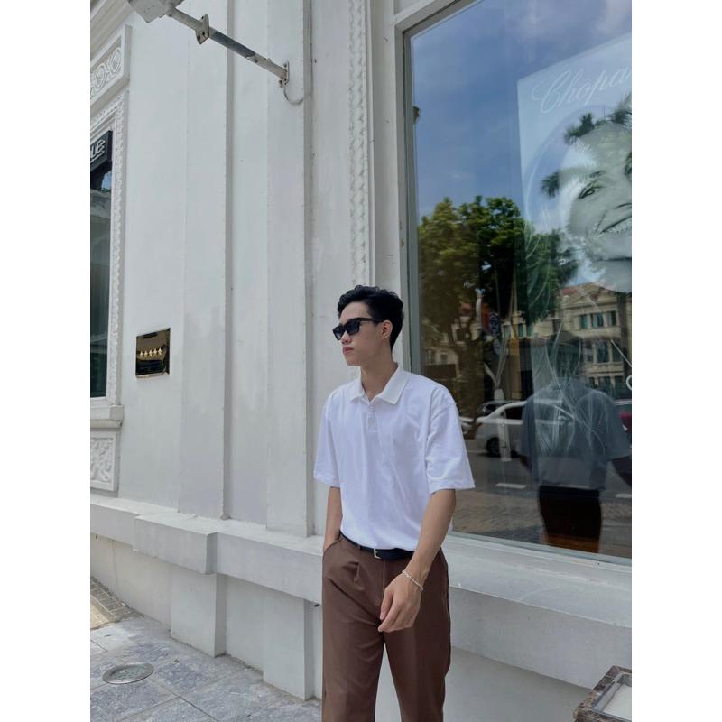 Áo Polo Unisex Richky Polo Shirt Premium Luxury Basic Trắng – RKO3