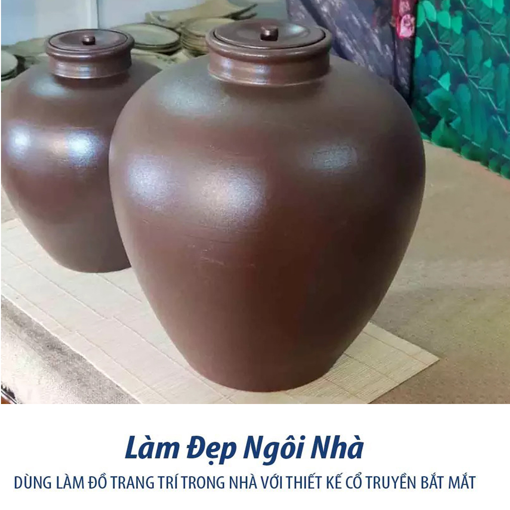 Chum Sành Ngâm Rươu Mẫu Trơn Gốm Sứ Bat Trang