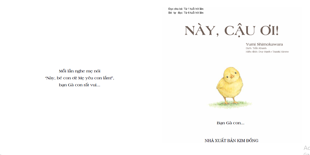 Này, Cậu Ơi! - Tranh Truyện Ehon Cho Bé Từ 0-3 Tuổi