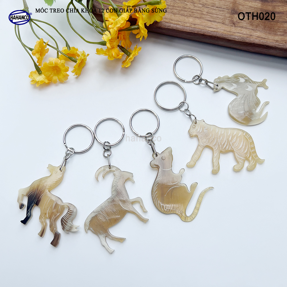 Móc treo chìa khóa 12 con giáp bằng sừng (OTH020) Độc Lạ - Đẹp mắt