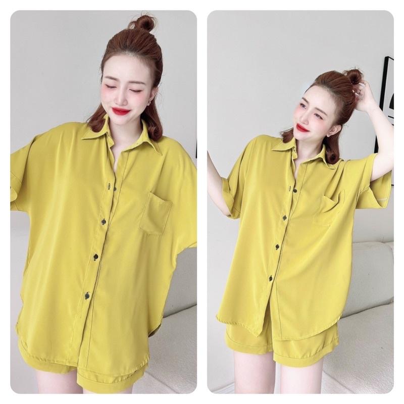 trucmy2205 - Đồ Ngủ Nữ, Đồ Bộ Mặc Nhà Nữ, Set Sơ Mi Lụa, freesize 40-70kg, tuỳ chiều cao - HÌNH CHỤP THẬT