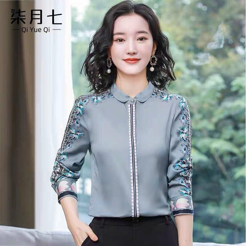 ÁO KIỂU TAY PHỐI HOA SỌC