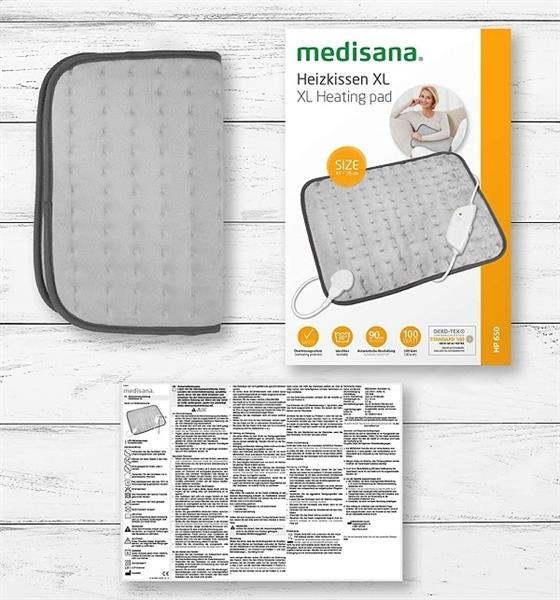 Tấm Sưởi MEDISANA HP650, Công Suất 100W, 4 Tốc Độ, Làm Ấm Nhanh, Chống Quá Nhiệt, Nhập Đức, BH 12 Tháng