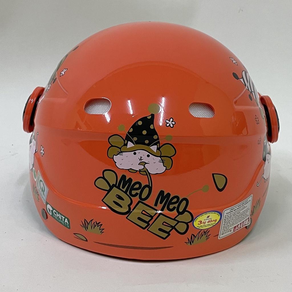 Mũ bảo hiểm Trẻ em CHITA HELMETS CT25 tem Bee mèo