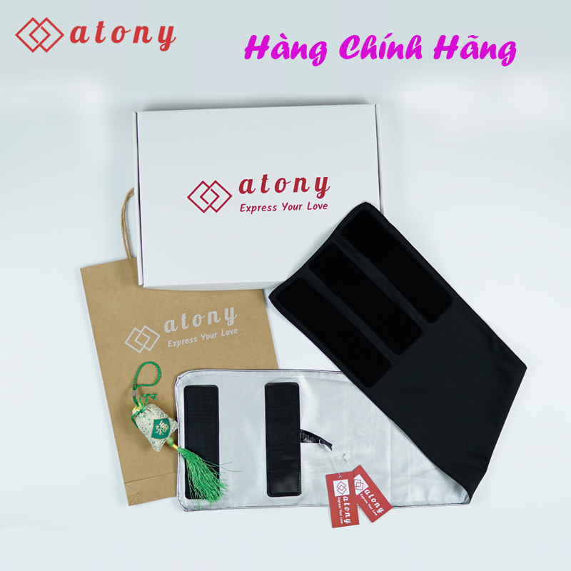 Đai Quấn Nóng Giảm Mỡ Bụng ATONY Chính Hãng - Sinh Nhiệt, Đổ Mồ Hôi, Đánh Tan Mỡ Bụng, Tập Gym, Fitness, Zumba, Aerobic, Chạy Bộ