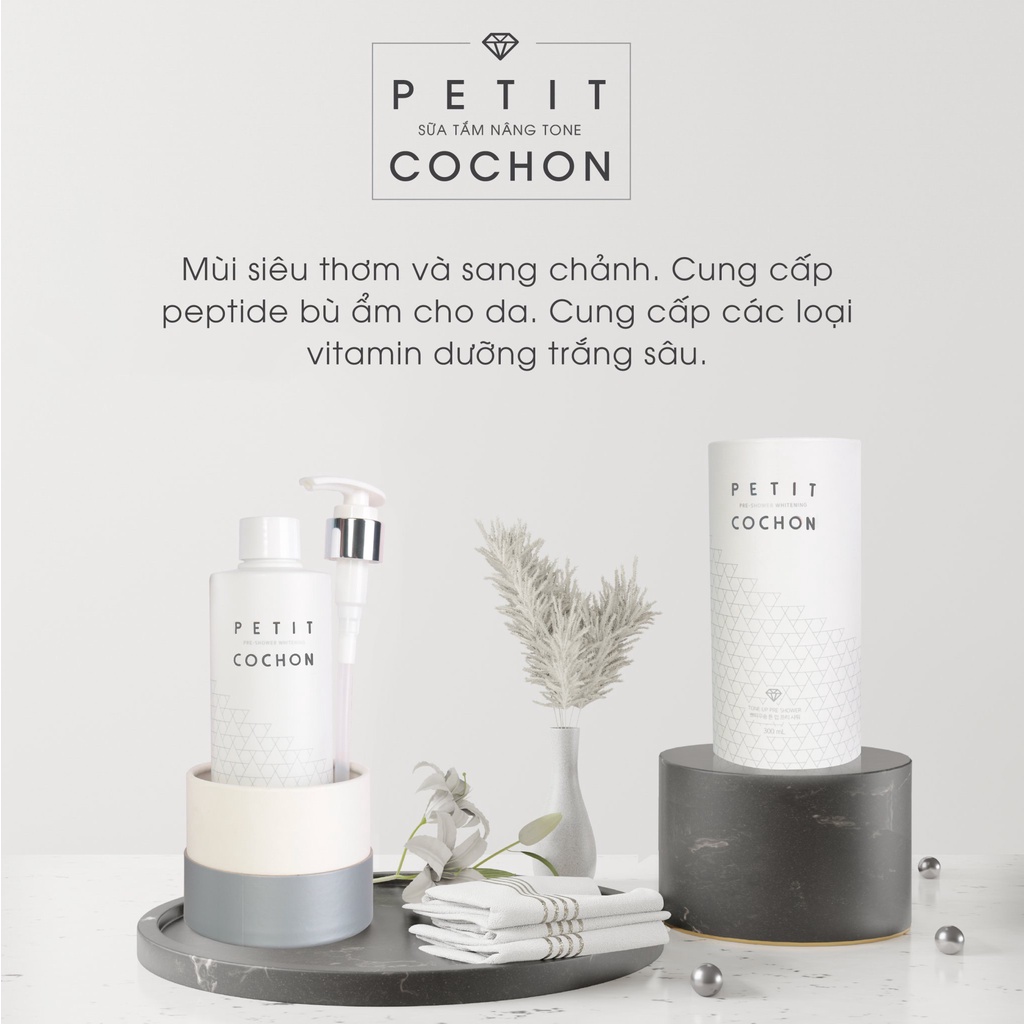 Sữa tắm trắng da Petit Cochon nâng tone 300ml