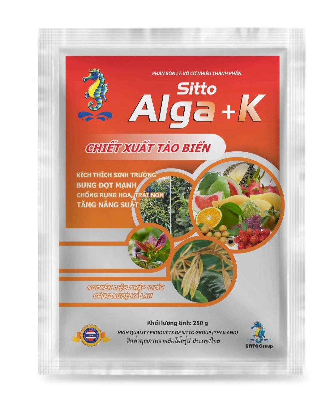 Kali rong biển, phục hồi cây nhanh, nuôi trái sáng đẹp mã Alga + K - gói 250g