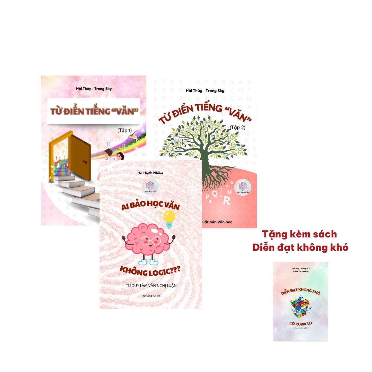 Combo Sách Từ Điển Tiếng Văn (2 Tập) Và Ai Bảo Học Văn Không Logic - Rubik Văn Chương