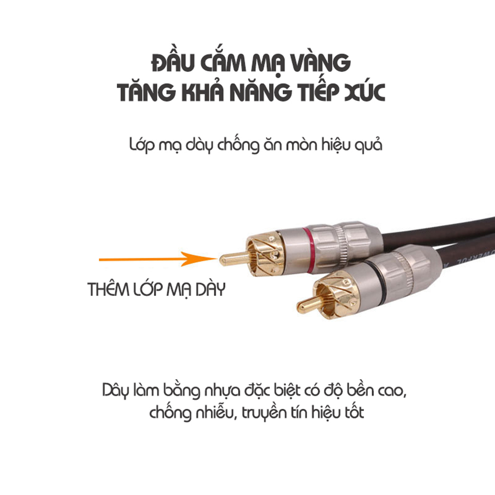 Jack RCA Nối Loa Ô Tô Màu Nâu