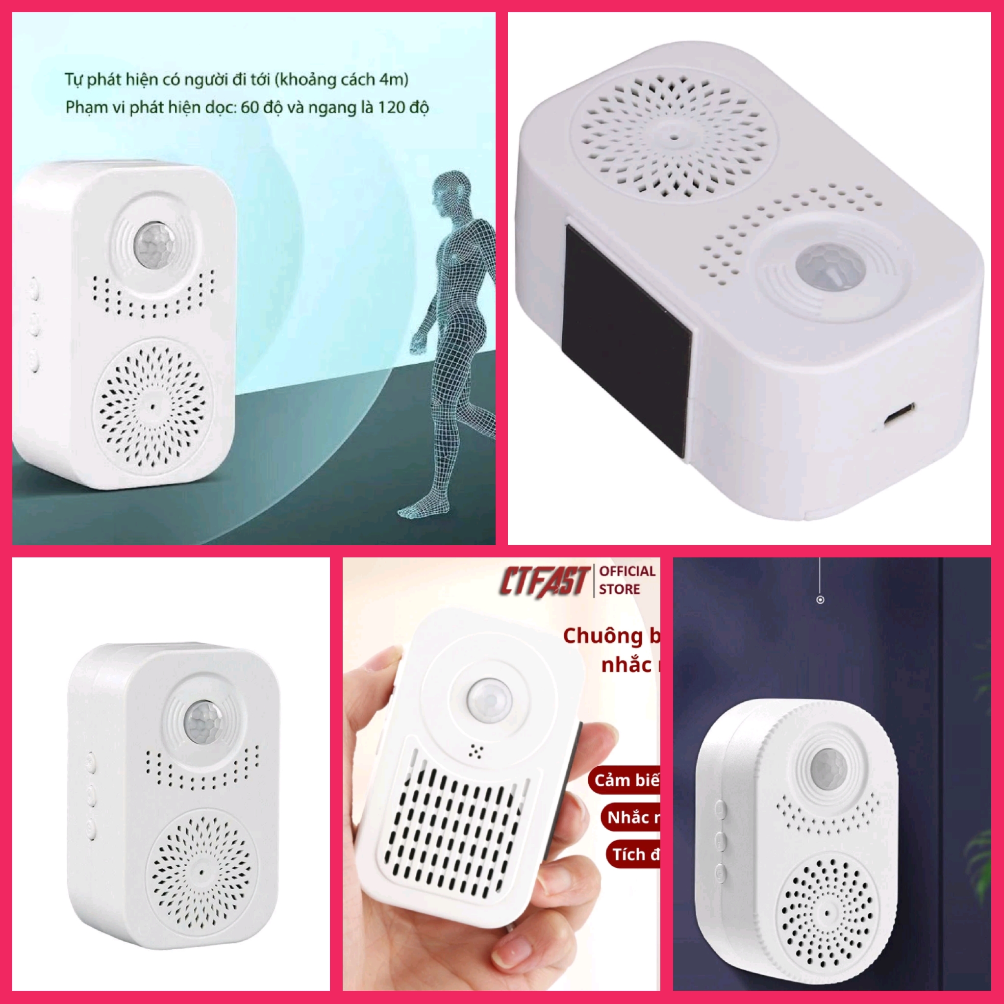 1 CHUÔNG GẮN CỬA CẢM BIẾN HỒNG NGOẠI GHI ÂM GIỌNG NÓI THEO Ý CỦA BẠN MẪU MỚI