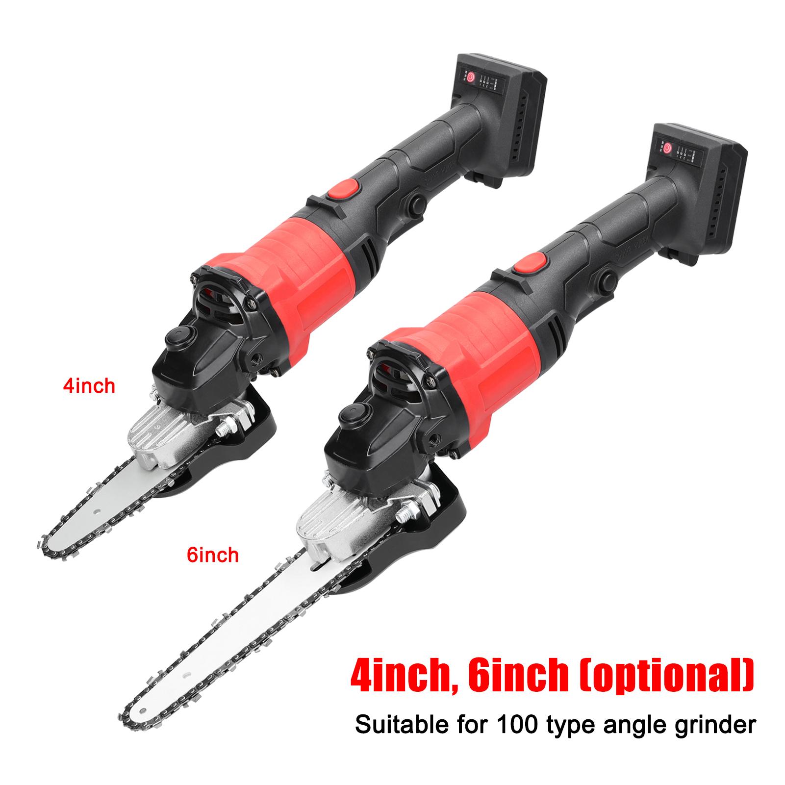 Máy mài góc Tái trang bị Bộ chuyển đổi cưa xích Bộ giá đỡ cưa xích 6 inch Thay đổi máy mài góc thành cưa xích Bộ công cụ Dụng cụ điện chế biến gỗ đa năng