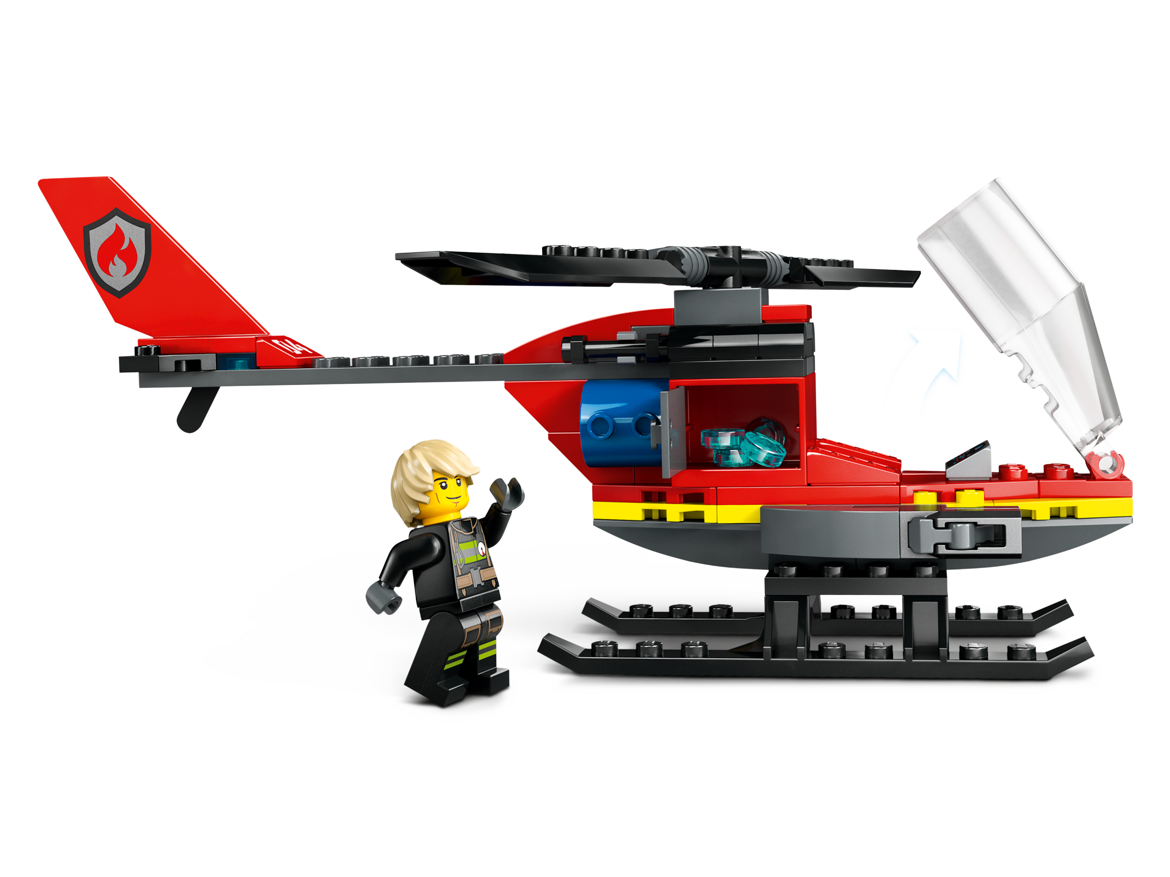 Hình ảnh Đồ Chơi Lắp Ráp Trực Thăng Cứu Hỏa - Fire Rescue Helicopter - Lego City 60411 (85 Mảnh Ghép)