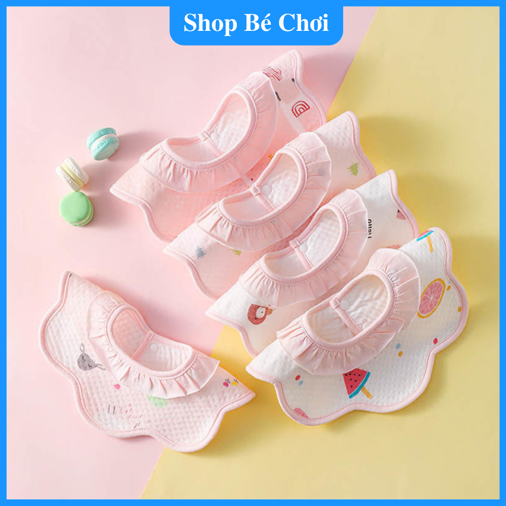 Yếm Tròn 6 Lớp Chống Thấm Siêu Xinh Cho Bé