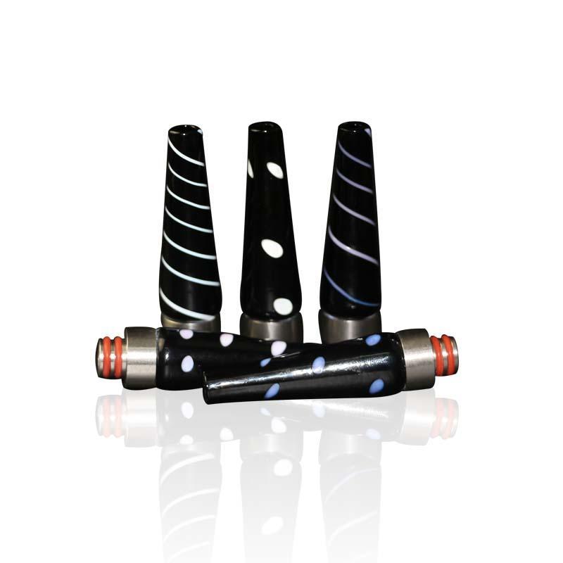 2-5pack Stainless Steel with Glass Wide Bore Long 510 Thread Drip